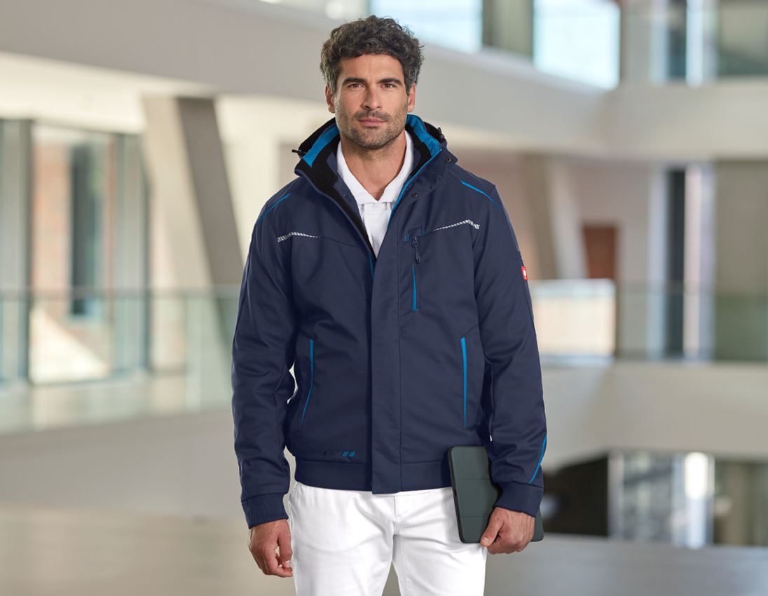 Kälte: Winter Softshelljacke e.s.motion 2020, Herren + dunkelblau/atoll 6