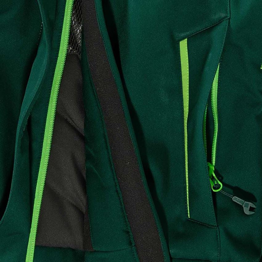 Vestes de travail: Veste softshell d'hiver e.s.motion 2020, femmes + vert/vert d'eau 2