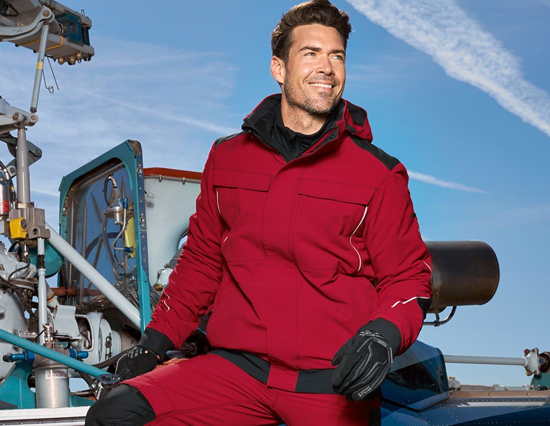 Work Jackets: Winter functional jacket e.s.dynashield + fiery red/black
