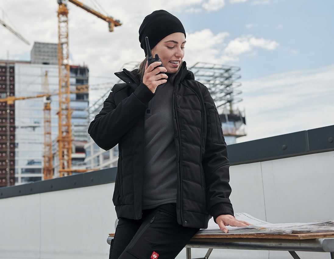 Kälte: Winter Softshelljacke e.s.vision, Damen + schwarz 1