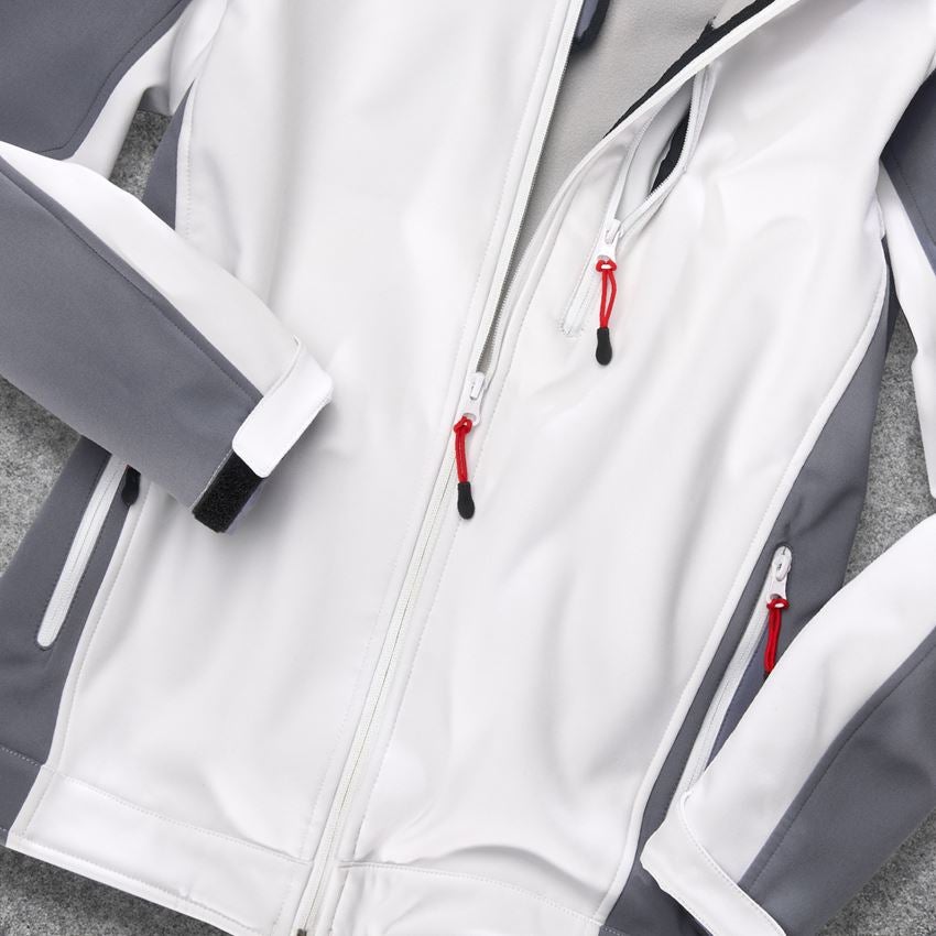 Jacken: Softshell Jacke dryplexx® softlight + weiß/grau 2