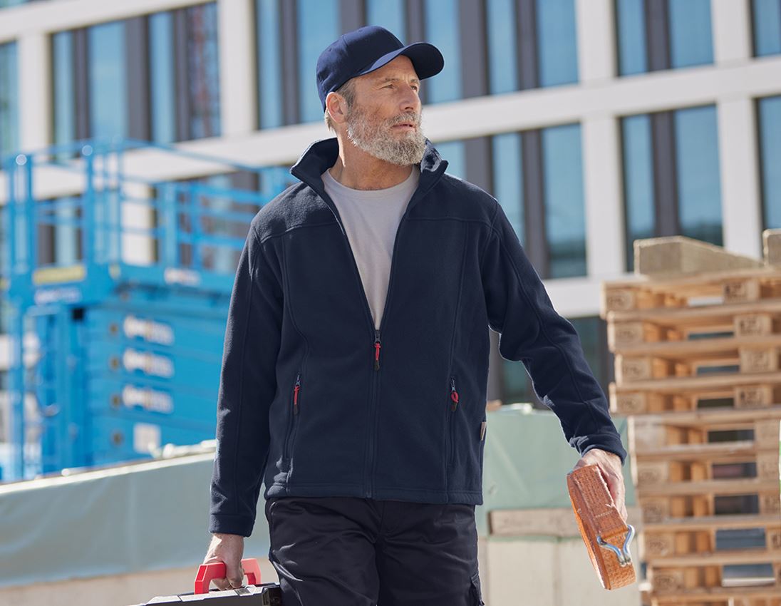 Thèmes: Veste en laine polaire e.s.classic + bleu foncé
