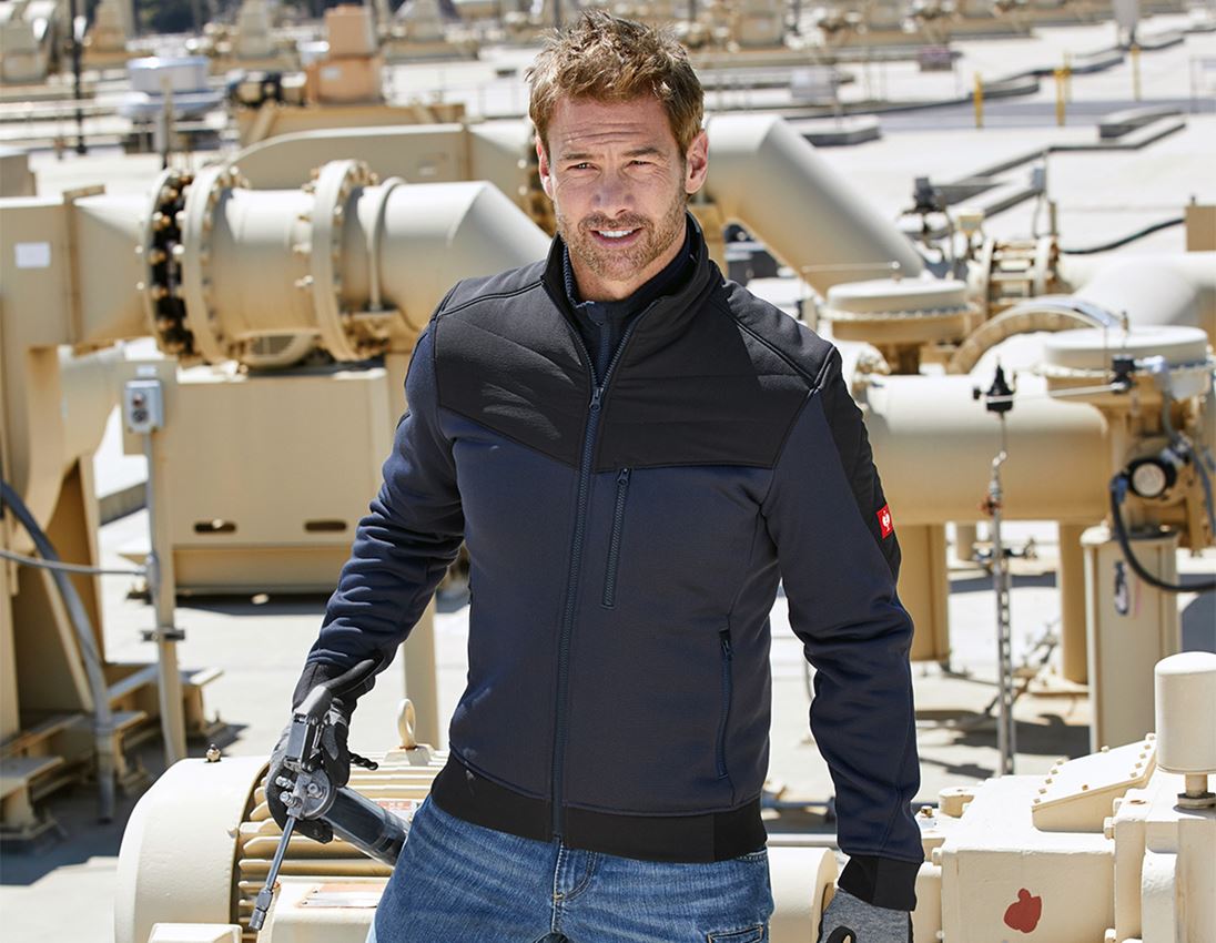 Vestes de travail: Veste thermaflor e.s.dynashield + pacifique/noir