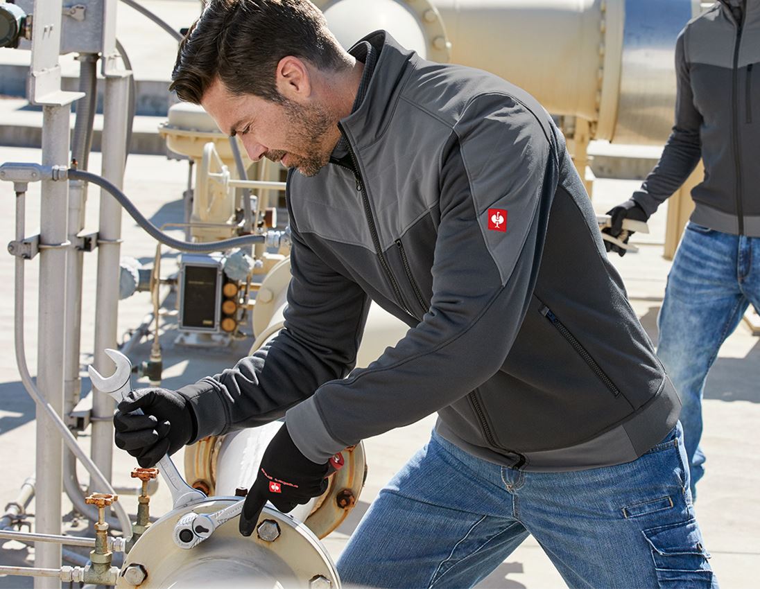 Work Jackets: Jacket thermaflor e.s.dynashield + graphite/cement 1