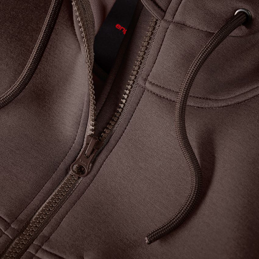 Vestes de travail: Veste à capuche climafoam e.s.dynashield + marron mélange 2