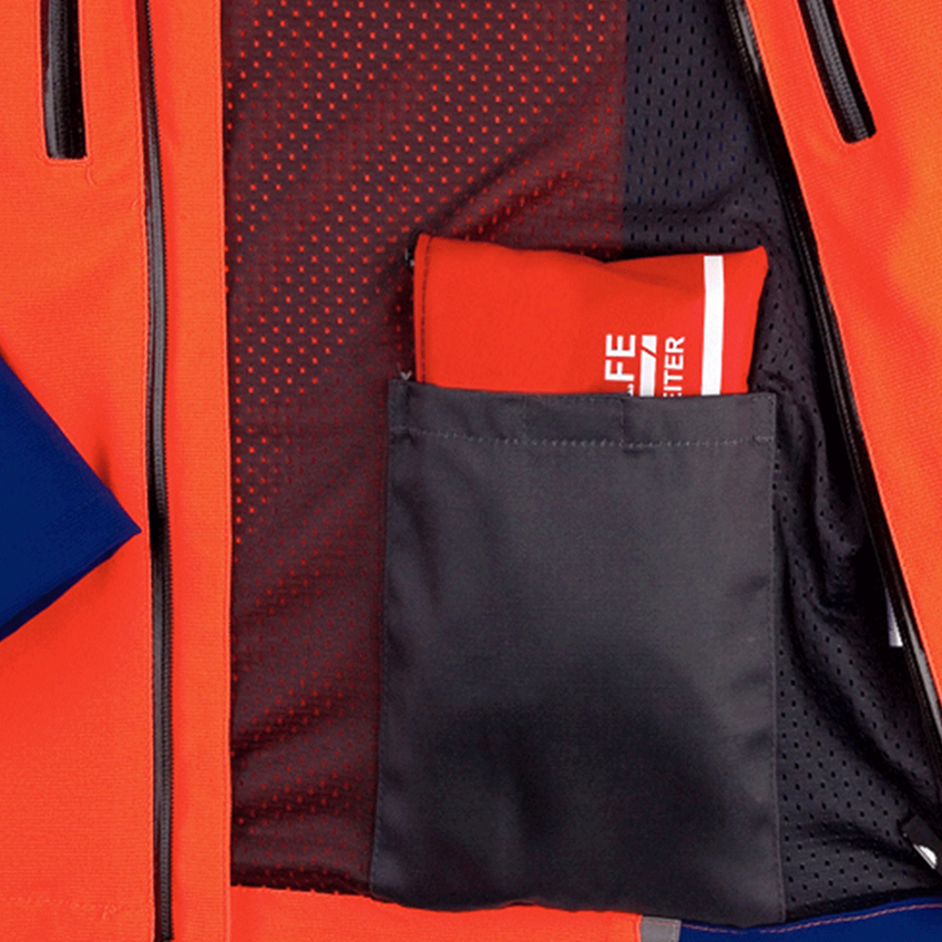 Vestes de travail: e.s. Veste forestière, KWF + bleu royal/orange fluo 2