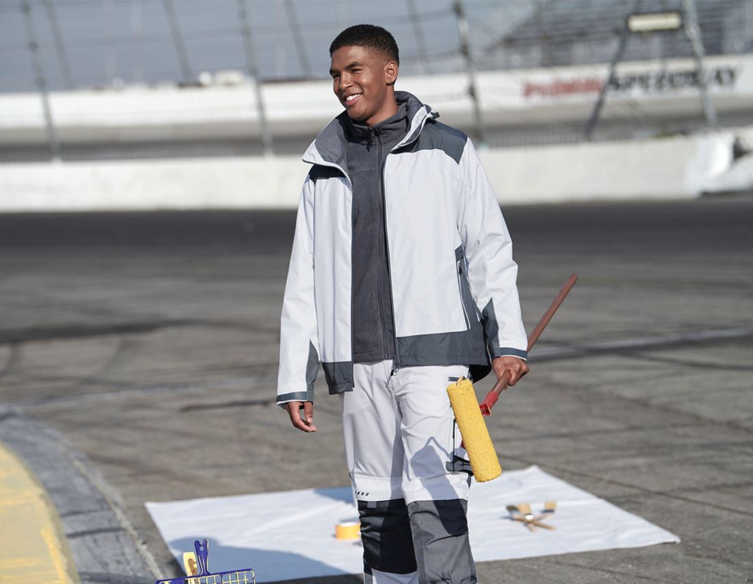 Work Jackets: e.s. 3 in 1 functional jacket, men + white/grey 1