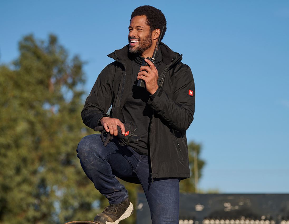 Work Jackets: e.s. 3 in 1 functional jacket, men + black 2