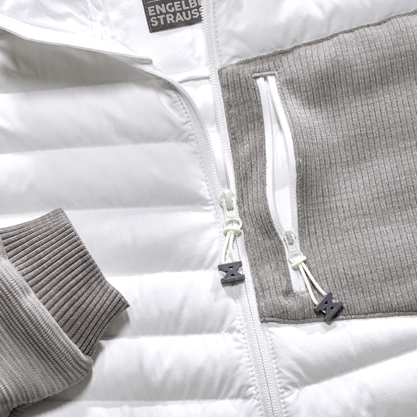 Jacken: Hybrid Kapuzenstrickjacke e.s.motion ten + weiß melange 2