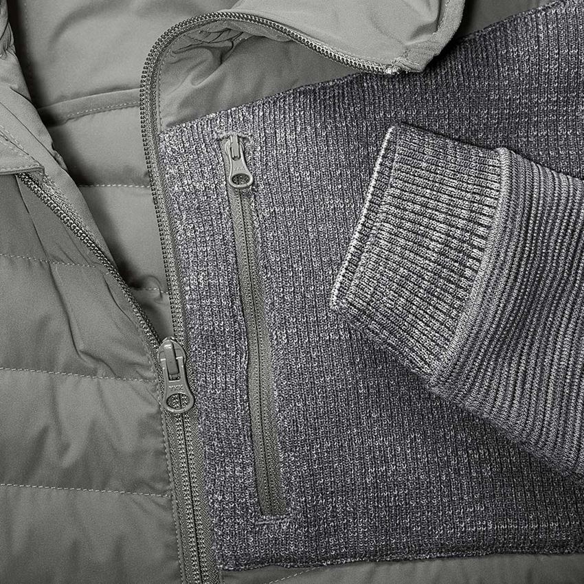 Jacken: Hybrid Kapuzenstrickjacke e.s.motion ten + granit melange 2
