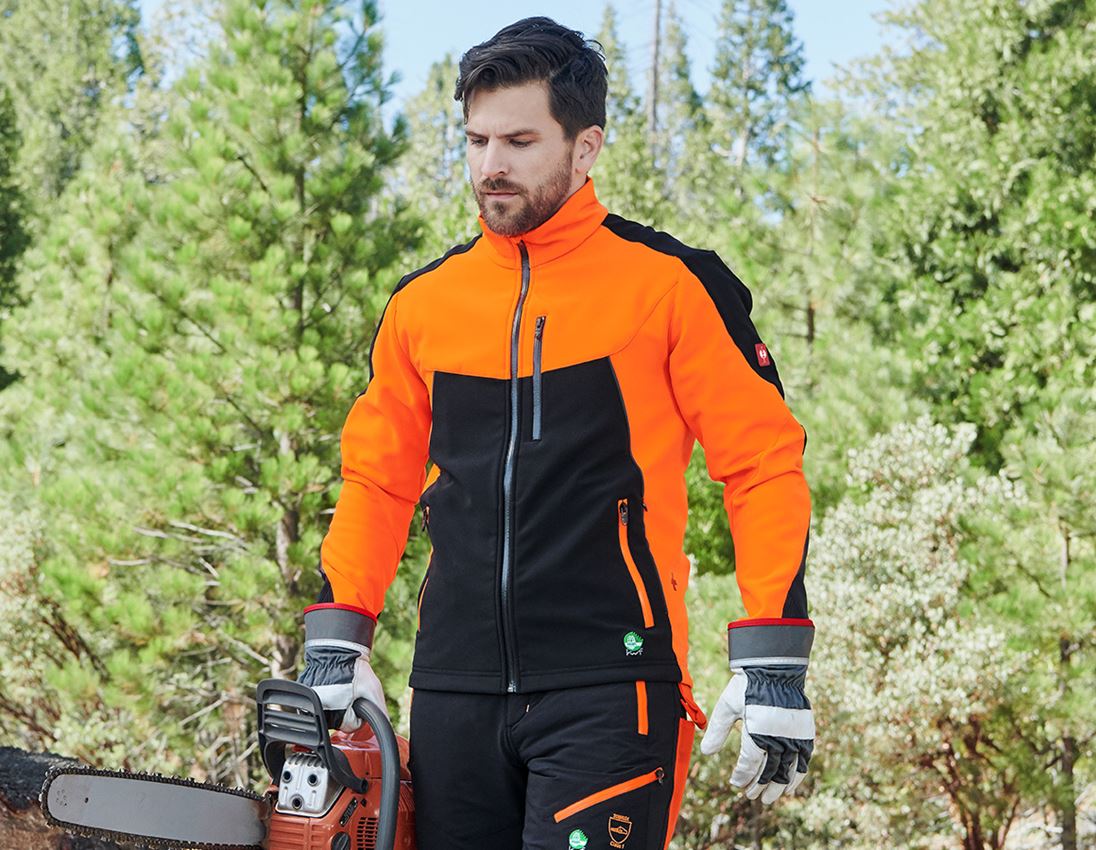 Work Jackets: Forestry jacket e.s.vision + high-vis orange/black