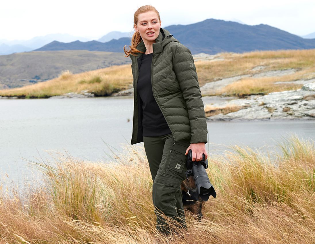 Vestes de travail: Veste d'hiver e.s.motion ten, femmes + vert camouflage 3