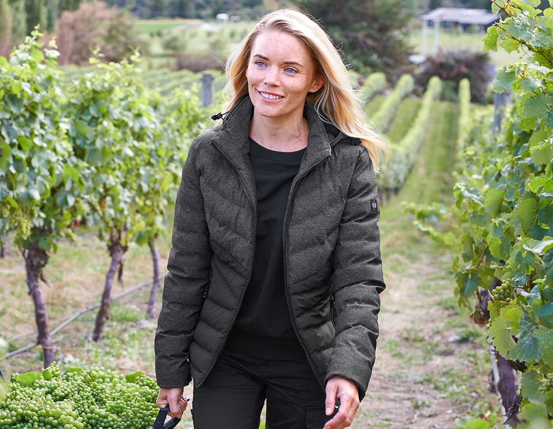 Kälte: Winterjacke e.s.motion ten, Damen + oxidschwarz