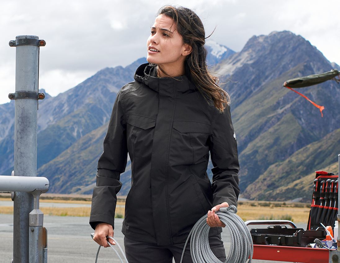 Themen: Regenjacke e.s.concrete, Damen + schwarz