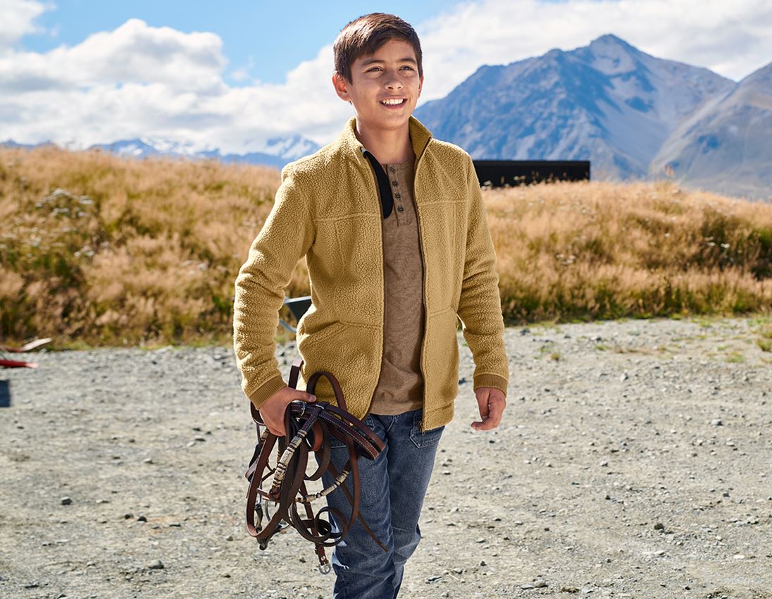 Jacken: Faserpelz Jacke e.s.vintage, Kinder + sepia 1