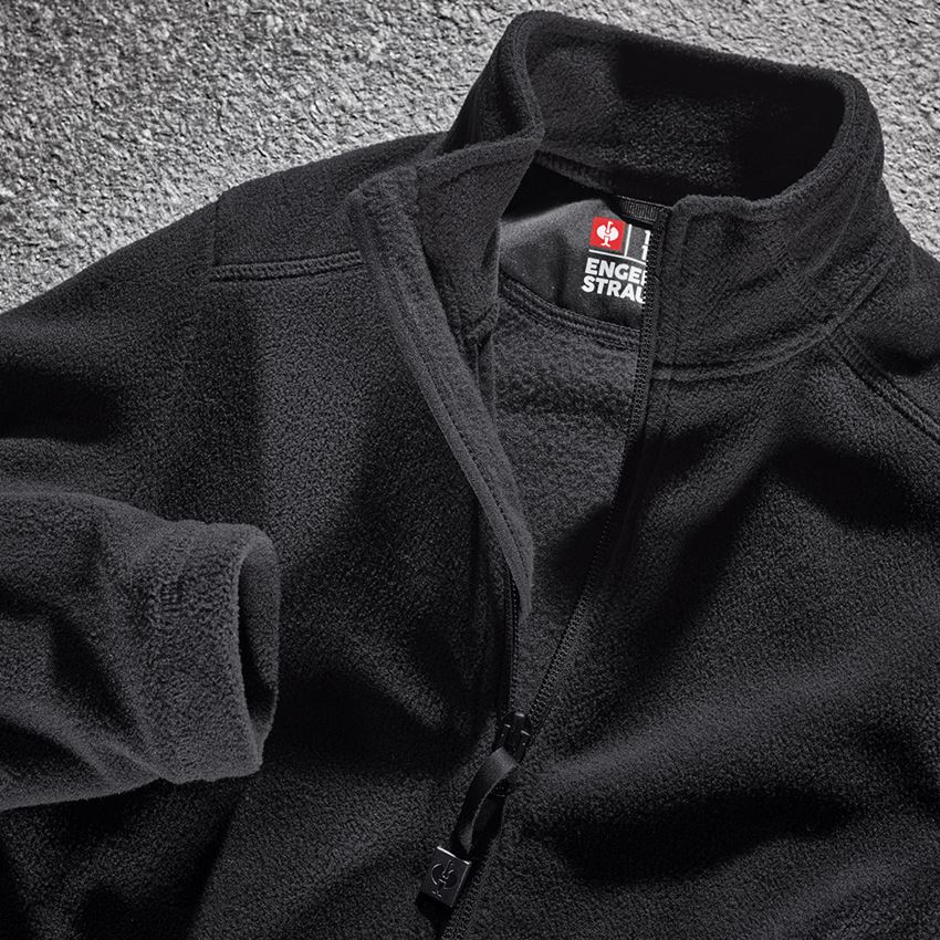 Jacken: e.s. Fleecejacke CI, Kinder + schwarz 2