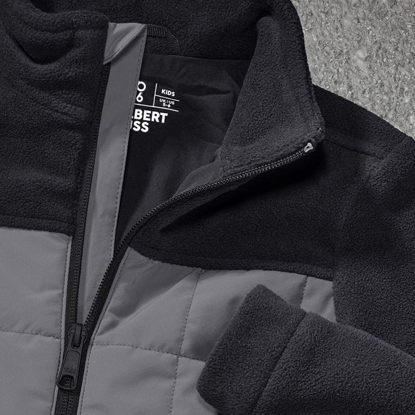 Vestes: Veste en laine polaire hybride e.s.concrete,enfant + noir/gris basalte 2