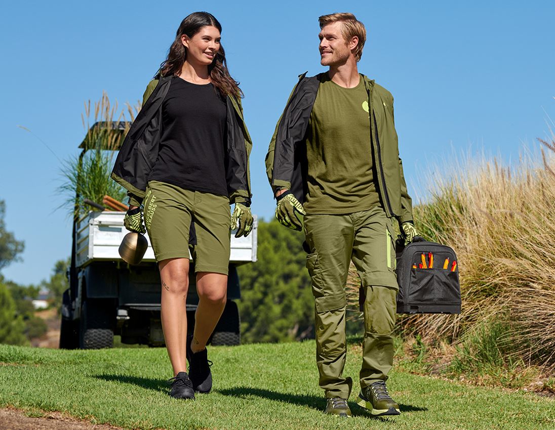 Work Jackets: Windbreaker light-pack e.s.trail, ladies' + junipergreen/limegreen 1