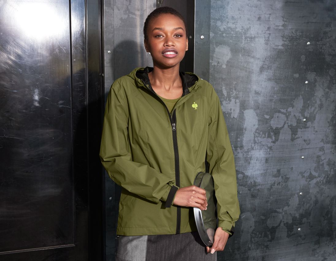 Work Jackets: Windbreaker light-pack e.s.trail, ladies' + junipergreen/limegreen 2