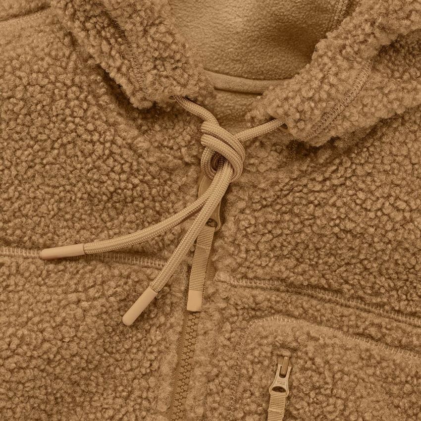 Larger gifts: Faux fur hooded jacket e.s.e:pic + almondbrown 2