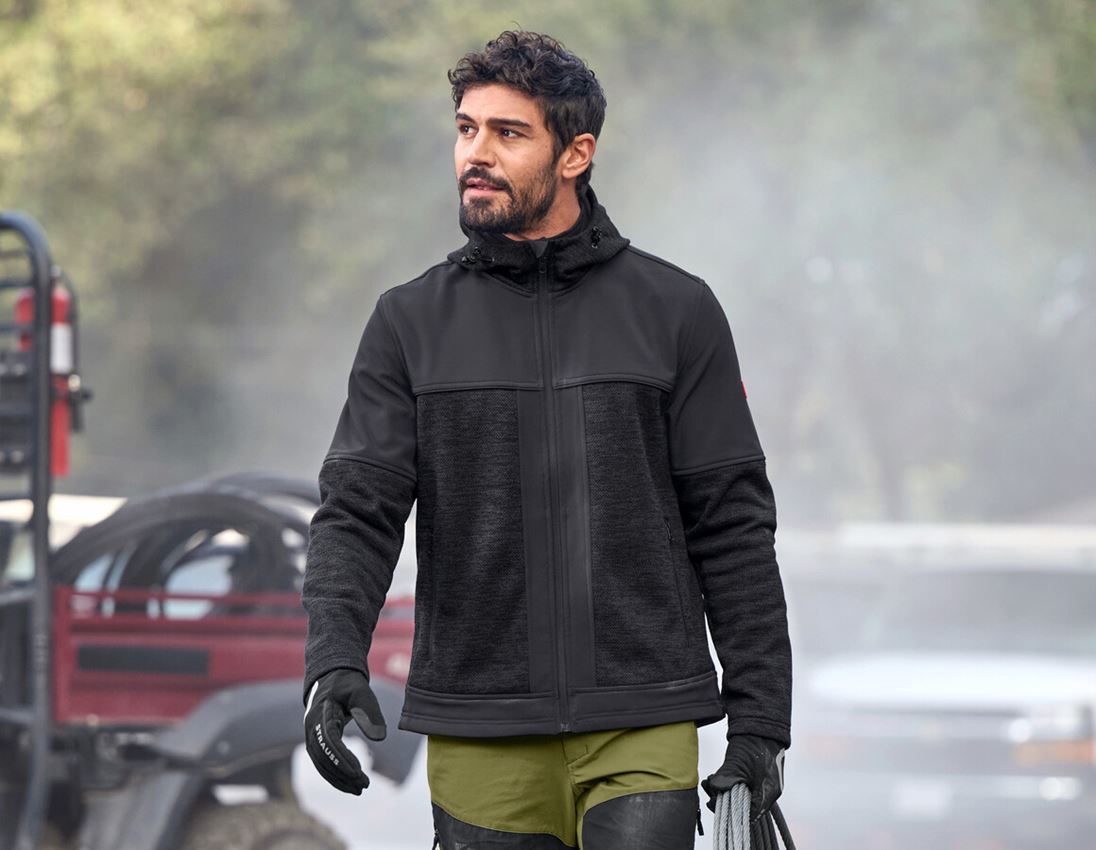 Vestes de travail: e.s. Veste hybride + noir 2