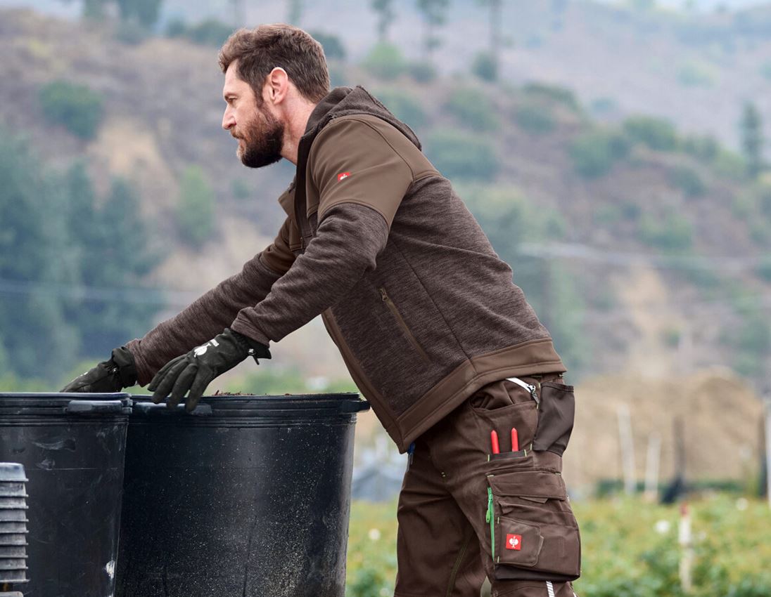 Vestes de travail: e.s. Veste hybride + noisette/marron 2