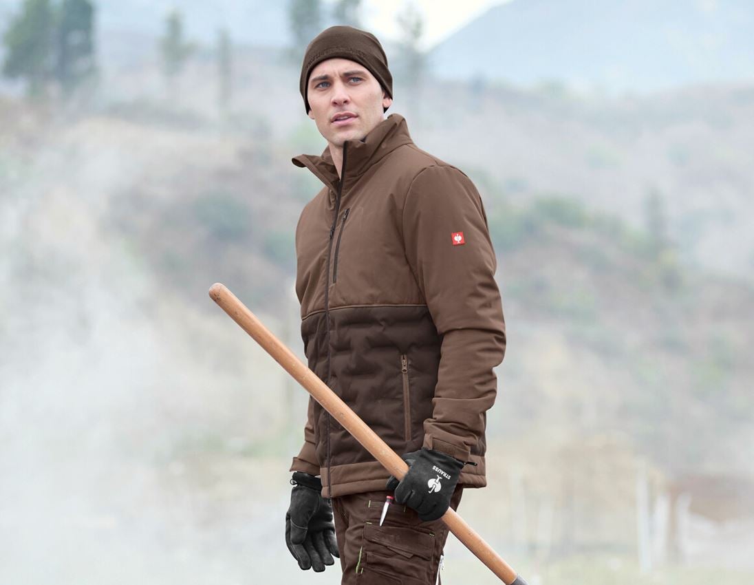 Work Jackets: e.s. Padded jacket + hazelnut/chestnut 1