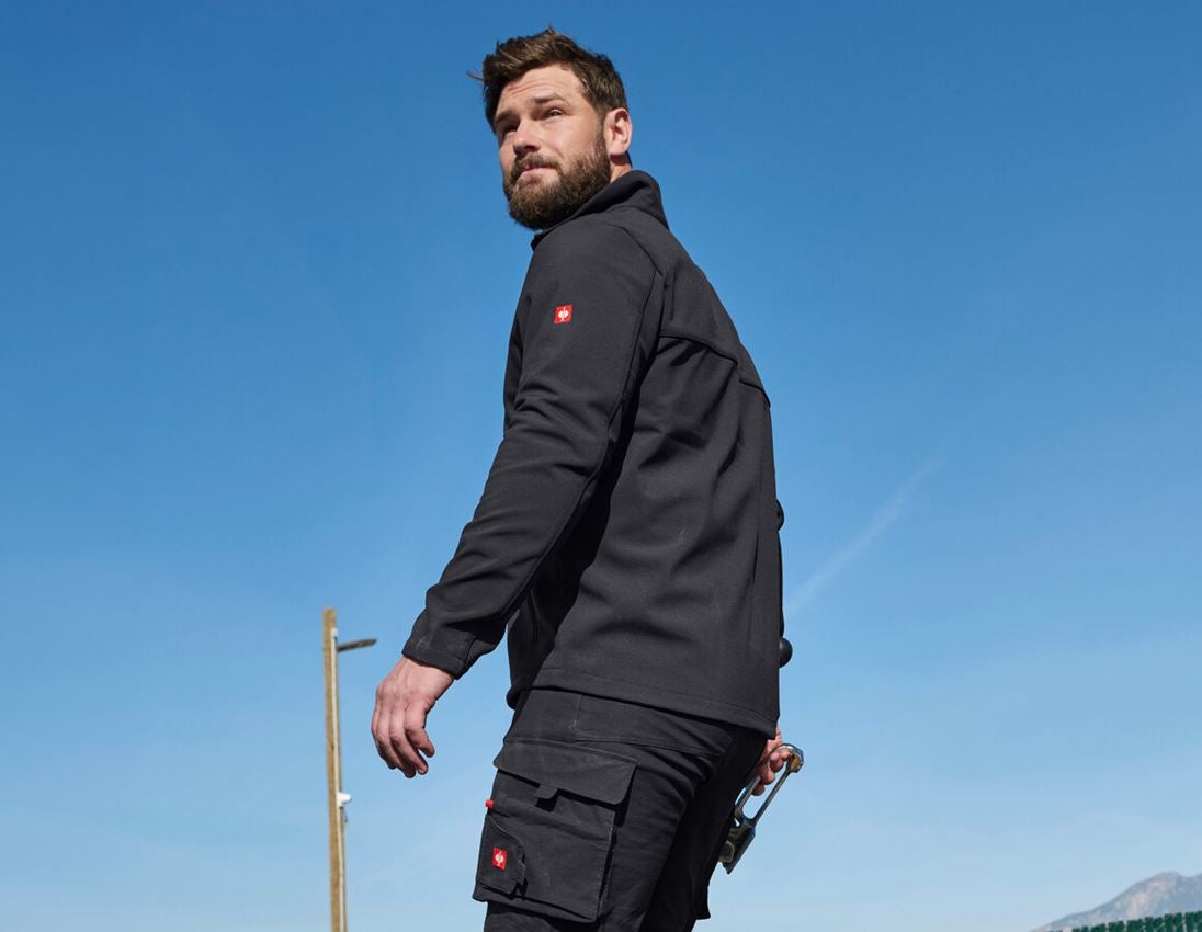 Work Jackets: Softshell jacket e.s.line.core + black 3