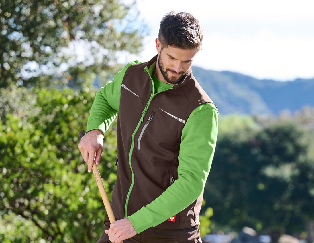 Topics: Softshell bodywarmer e.s.motion 2020 + chestnut/seagreen 1