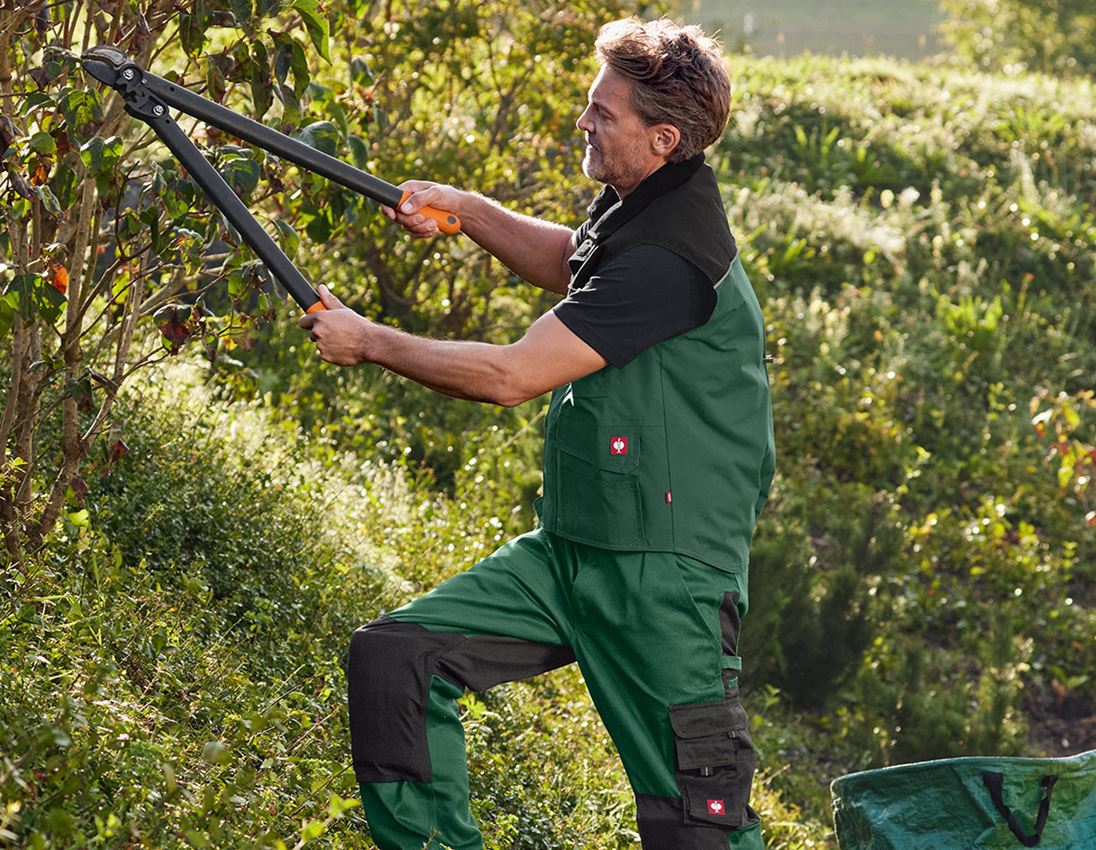 Gilets de travail: Gilet e.s.image + vert/noir 2