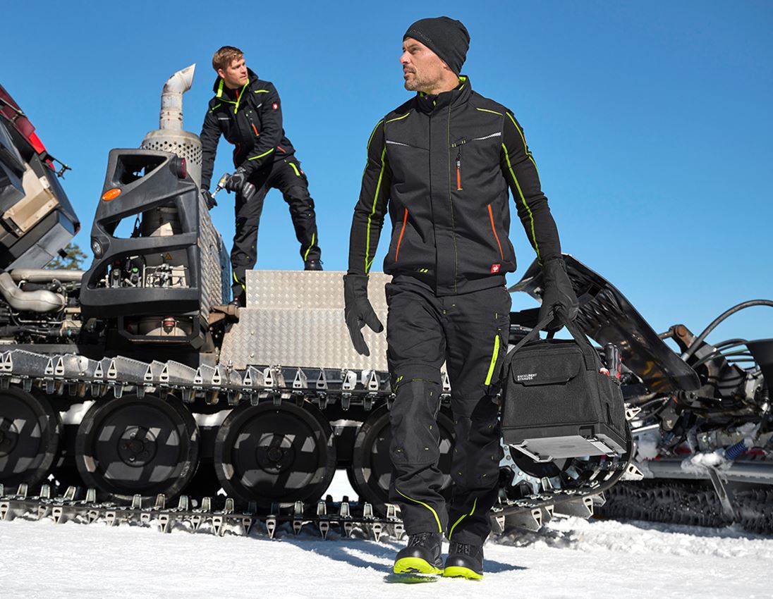 Gilets de travail: Giletsoftshell d'hiver e.s.motion 2020 + noir/jaune fluo/orange fluo 7
