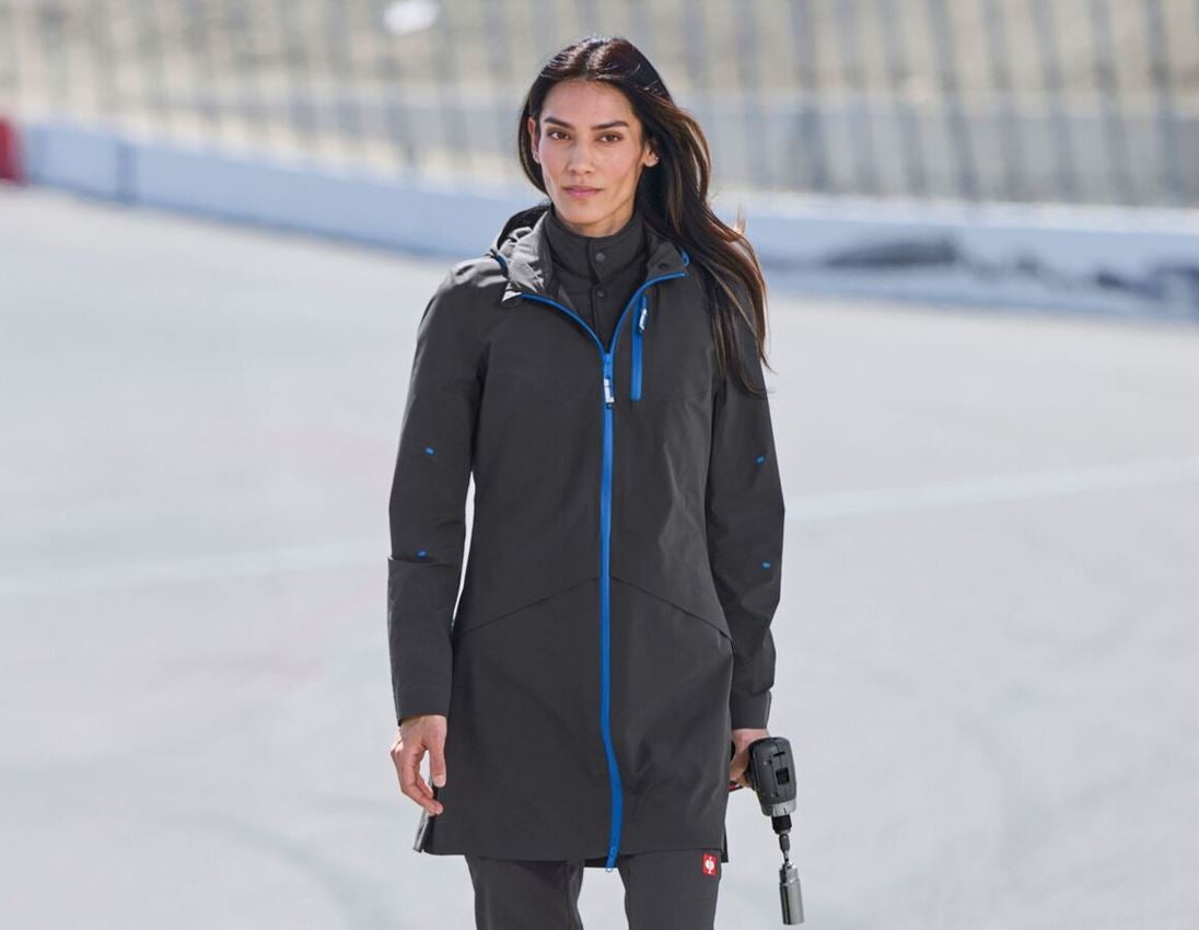 Vestes de travail: Veste de fonction 3 en 1 e.s.ambition, femmes + graphite/bleu gentiane