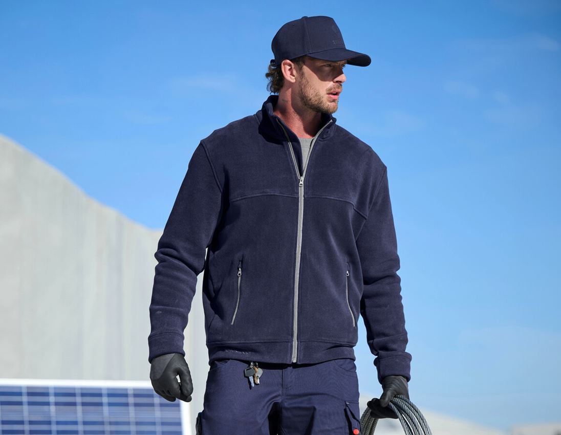 Vestes de travail: Veste double climafoam e.s.line.core + bleu foncé/platine