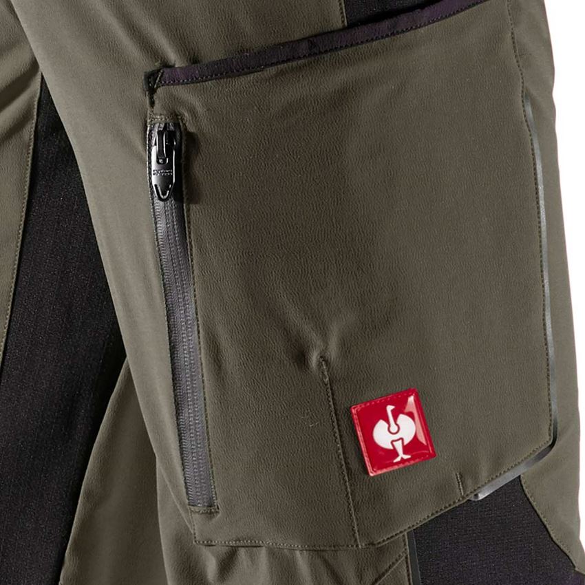 Work Trousers: Cargo trousers e.s.vision stretch, men's + moss/black 2