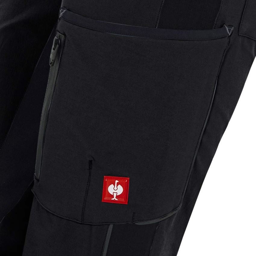 Work Trousers: Cargo trousers e.s.vision stretch, ladies' + black 2