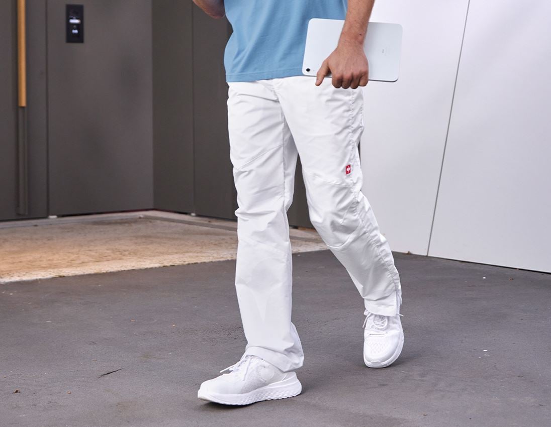 Thèmes: e.s. Pantalon de travail base, hommes + blanc