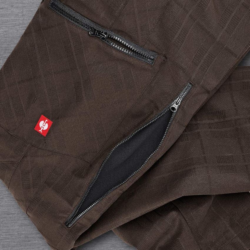 Pantalons de travail: e.s. Pantalon de travail pocket, hommes + marron 2