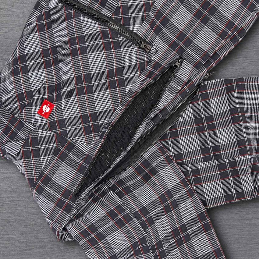 Pantalons de travail: e.s. Pantalon de travail pocket, hommes + noir/blanc/rouge 2