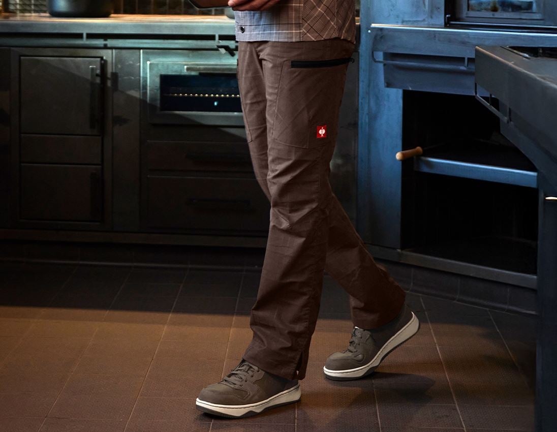 Pantalons de travail: e.s. Pantalon de travail pocket, hommes + marron 2