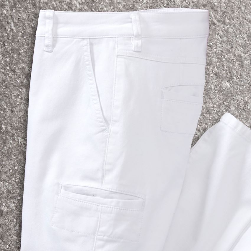 Pantalons de travail: e.s. Pantalon de travail Chino, femmes + blanc 2