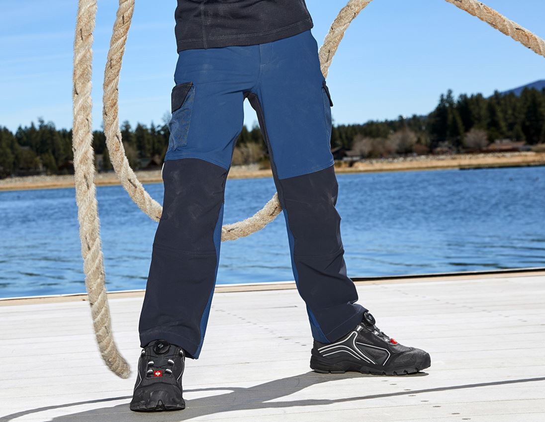 Hosen: Funktions Cargohose e.s.dynashield, Kinder + kobalt/pazifik