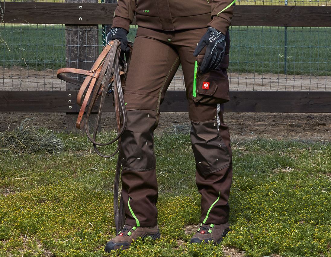 Work Trousers: Ladies' trousers e.s.motion 2020 winter + chestnut/seagreen