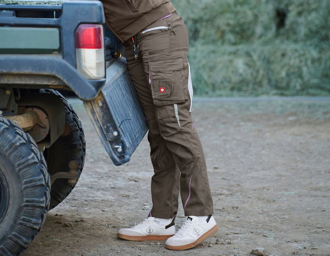 Pantalons de travail: Pantalon pour femmes e.s.motion 2020 d'hiver + pierre/lavande 1