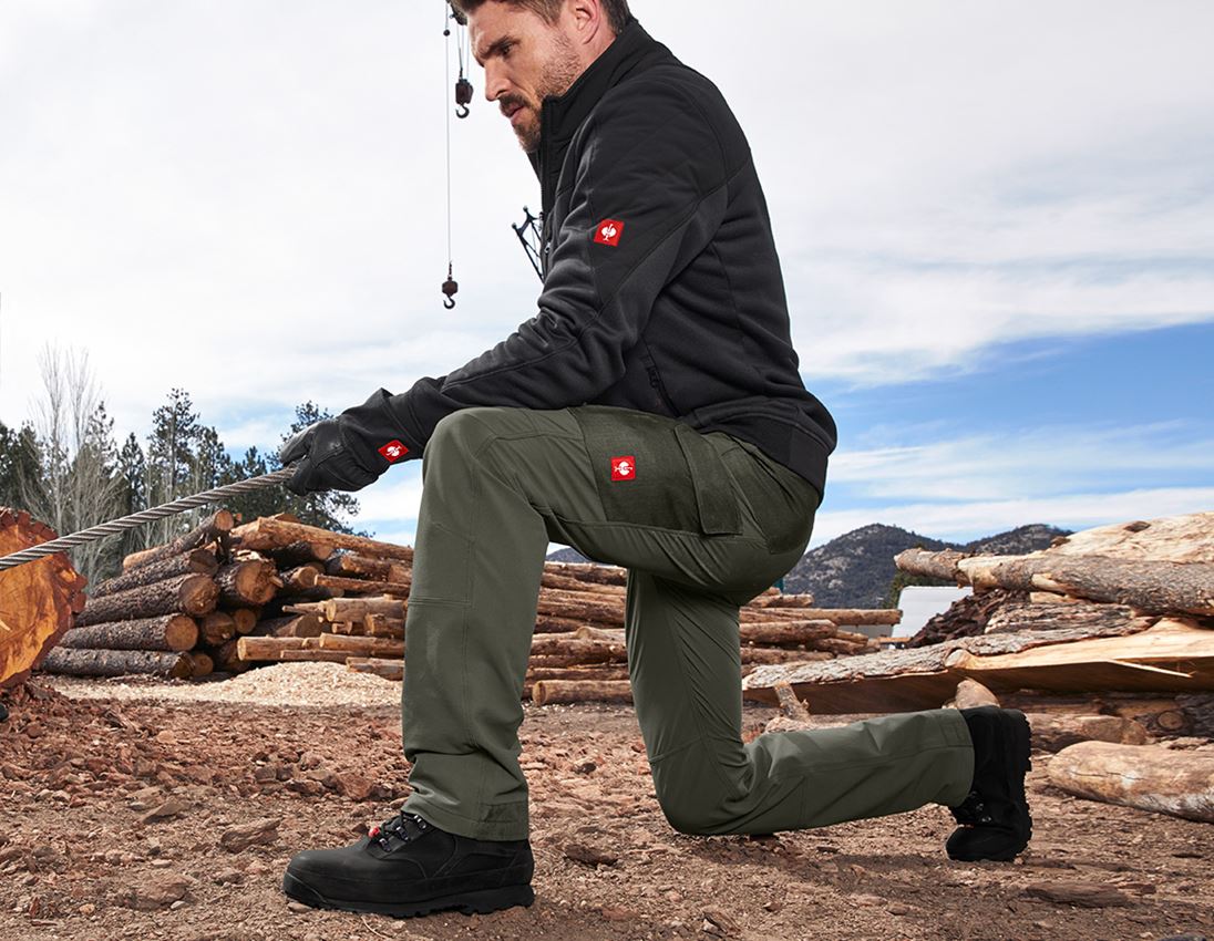Work Trousers: Functional cargo trousers e.s.dynashield solid + thyme 1