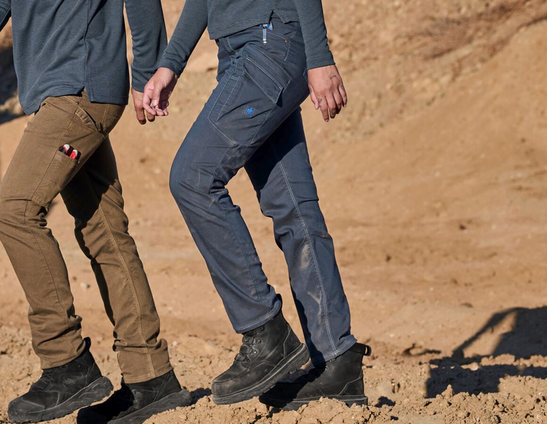 Work Trousers: Cargo trousers e.s.vintage, ladies' + arcticblue 1