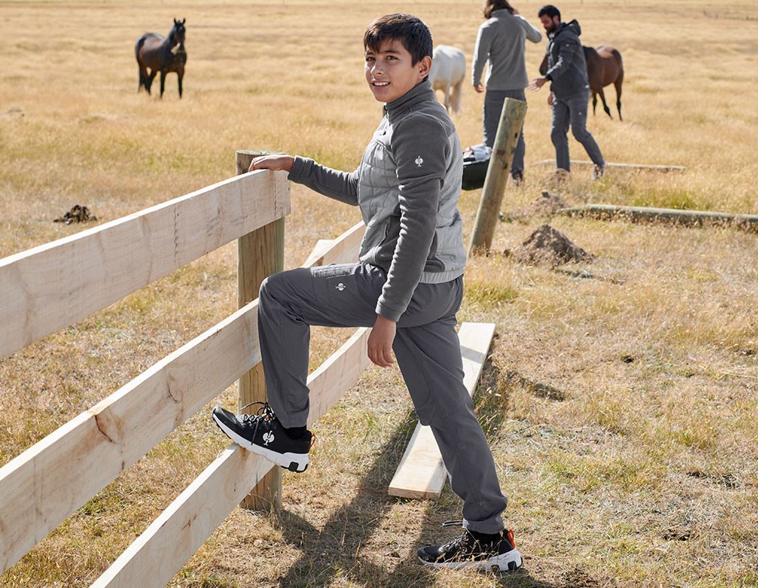 Trousers: Trousers e.s.concrete solid, children's + anthracite 1