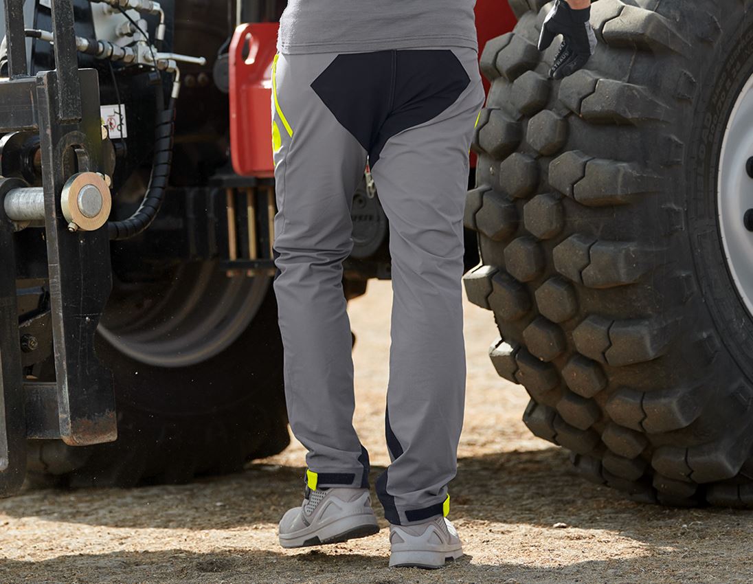 Work Trousers: Functional trousers e.s.trail + basaltgrey/acid yellow 2