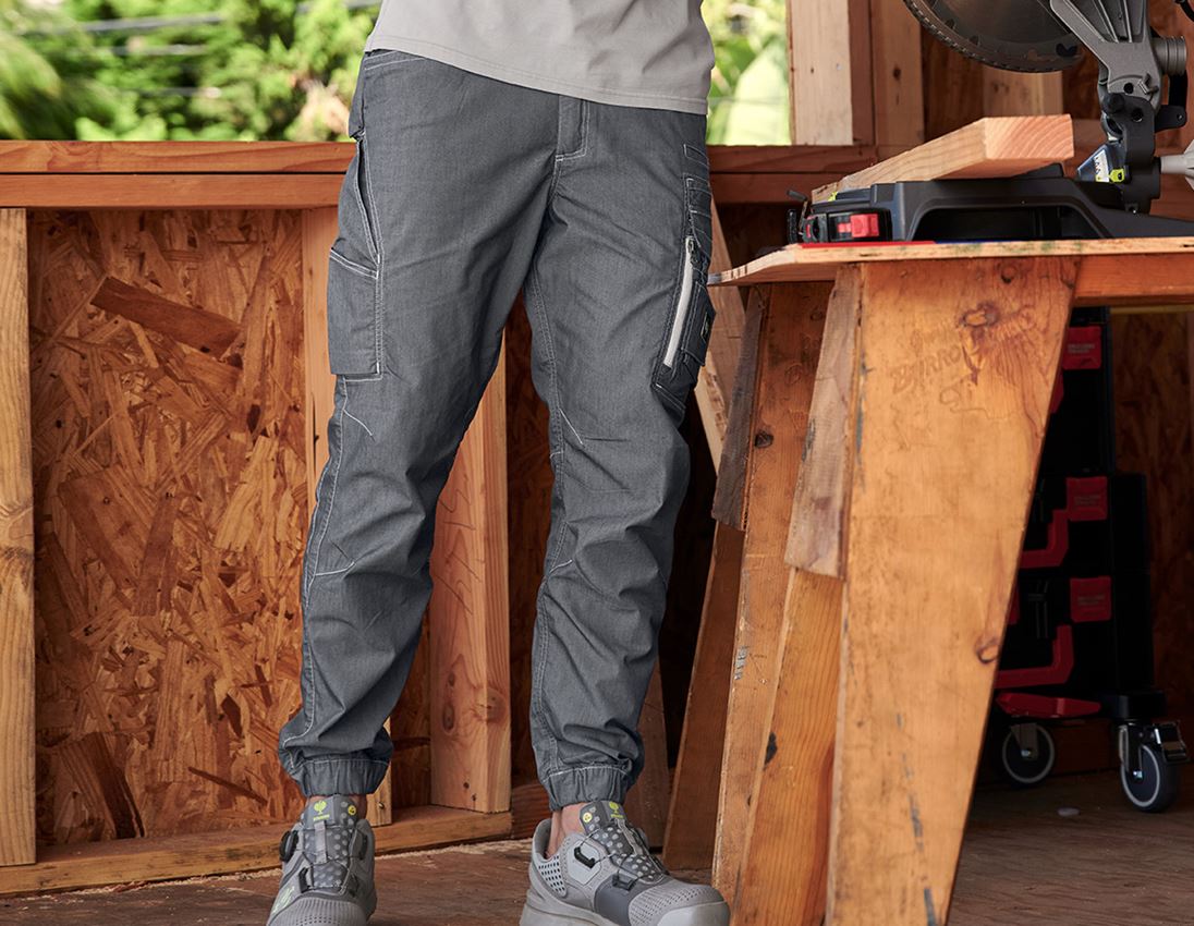 Work Trousers: Cargo trousers e.s.motion ten summer + oxidblack