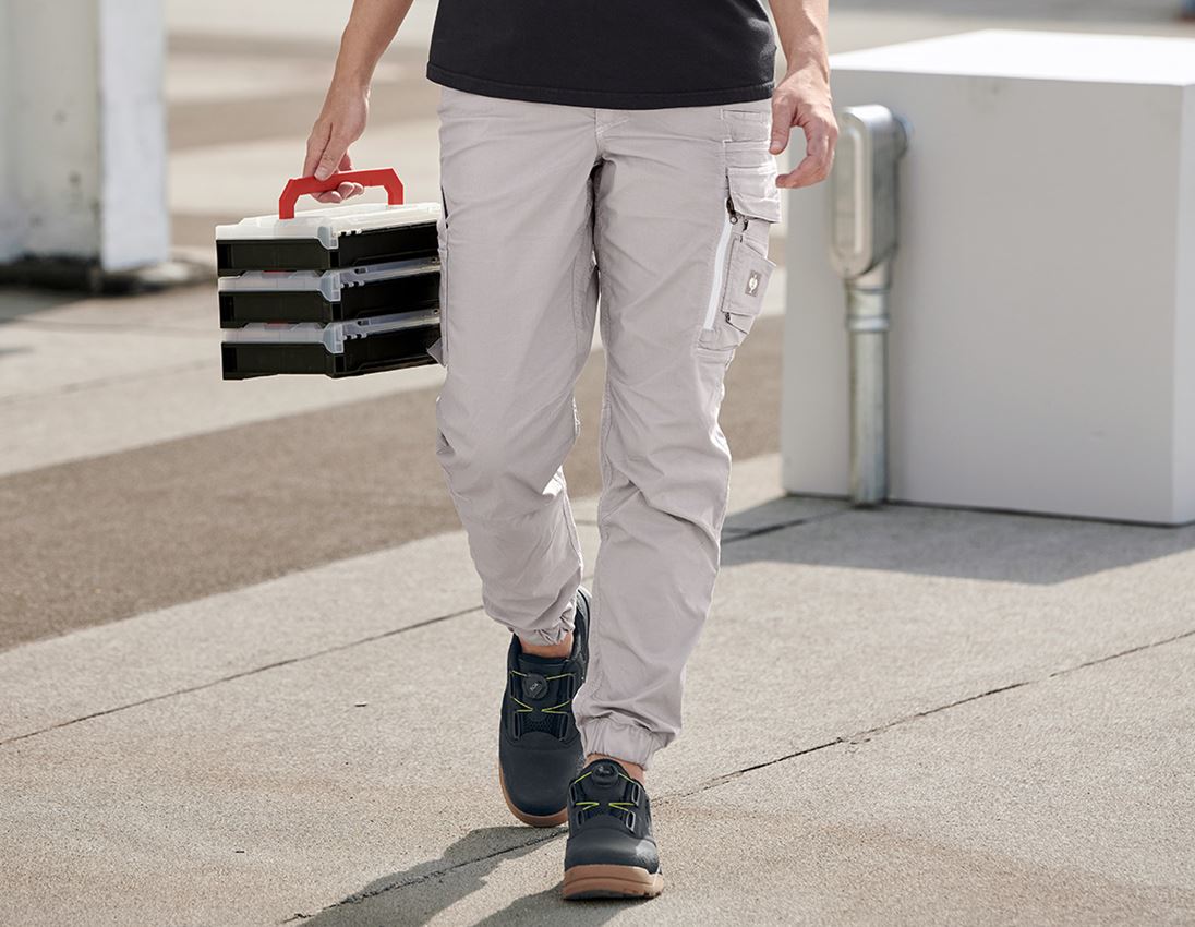 Pantalons de travail: Pantalon Cargo e.s.motion ten d’été,femmes + gris opale