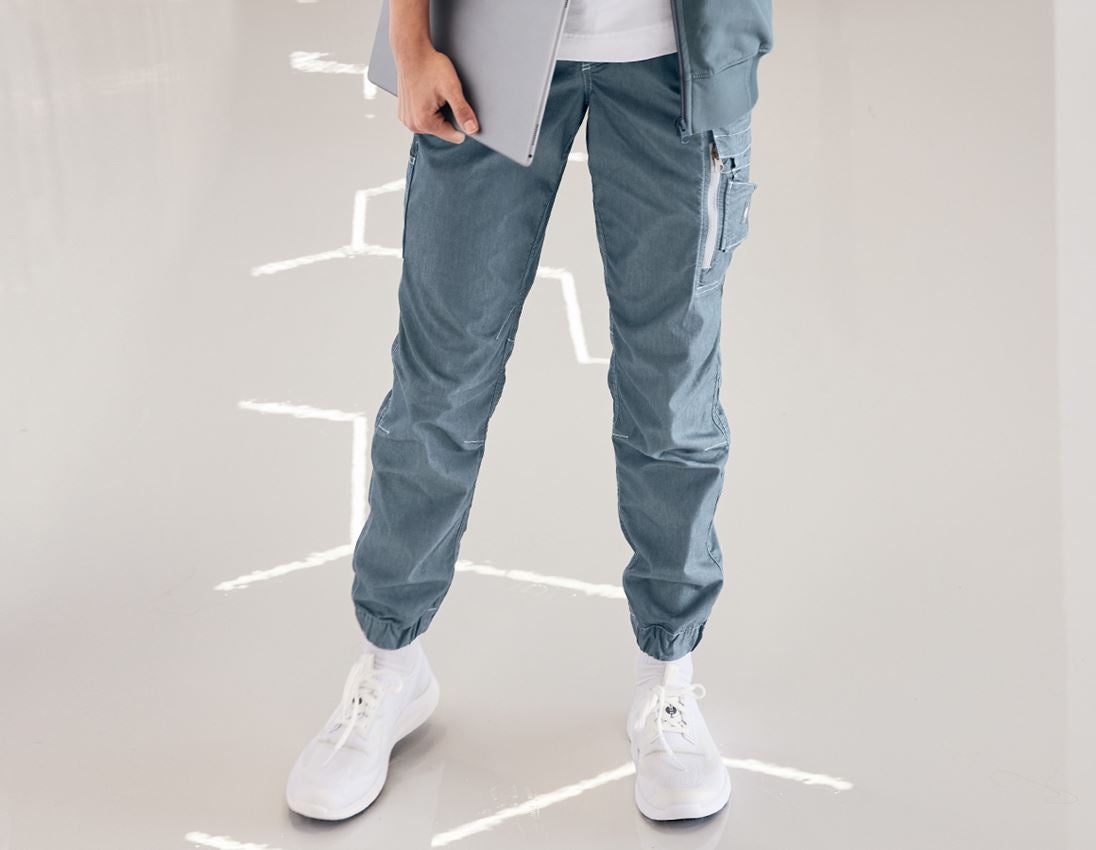 Pantalons de travail: Pantalon Cargo e.s.motion ten d’été,femmes + bleu fumée